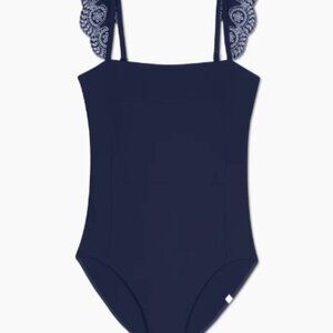 Summersalt Eyelet Ruffle Oasis NWT